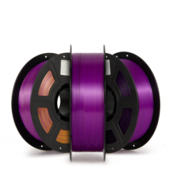 Filamento PLA Silk Tricolor Preto, Roxo e Dourado