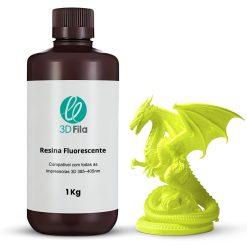 Resina 3D Fluorescente Amarelo