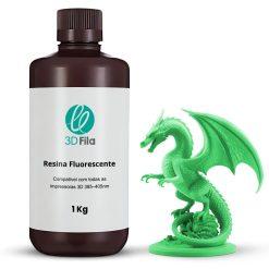 Resina 3D Fluorescente Verde