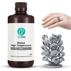 Resina 3D Alta Temperatura Vulcanização Cinza