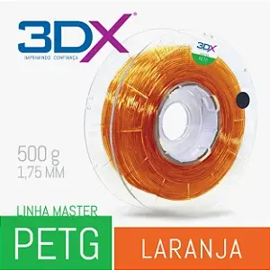 Filamento PETG 500g 1,75 Laranja Translucido (ambar)