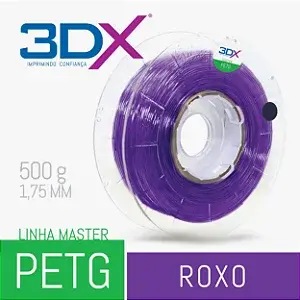 Filamento PETG 500g 1,75 Roxo Translucido