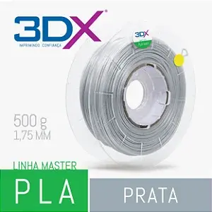 Filamento PLA HT 500g 1,75 Prata