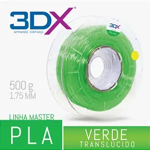 Filamento PLA HT 500g 1,75 Verde Translucido