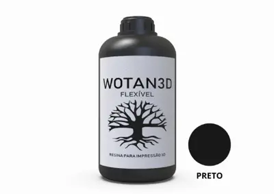 Resina para impressão 3D - FLEXÍVEL PRETA - 1kg