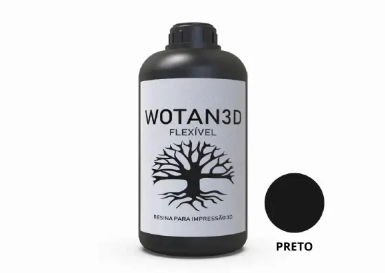 Resina para impressão 3D - FLEXÍVEL PRETA - 1kg