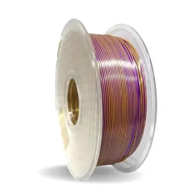 Filamento PLA Ultra Silk Bicolor Ouro e Roxo
