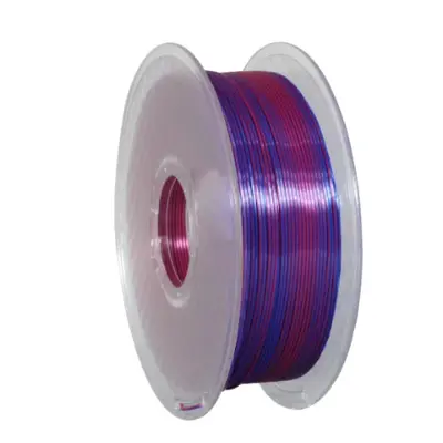 Filamento PLA Ultra Silk Bicolor Vermelho e Azul