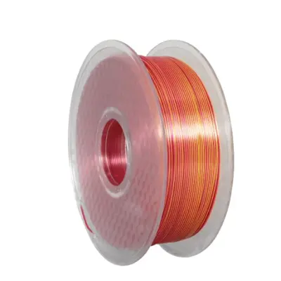 Filamento PLA Ultra Silk Bicolor Vermelho e Ouro
