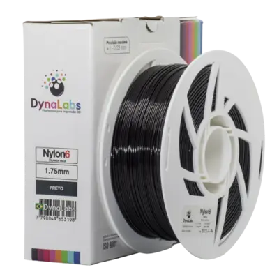 Filamento Nylon6 Preto DynaLabs 1.75mm 1Kg
