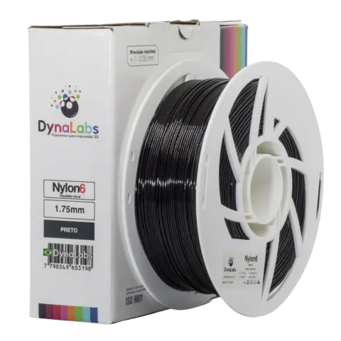 Filamento Nylon6 Preto DynaLabs 1.75mm 1Kg