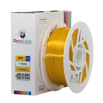 Filamento PLA SILK Dourado DynaLabs 1.75mm 1Kg