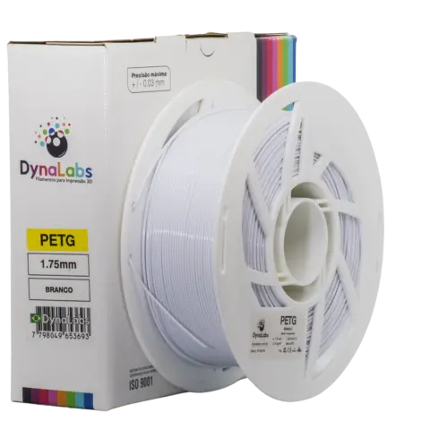Filamento PETG Branco DynaLabs 1.75mm 1Kg