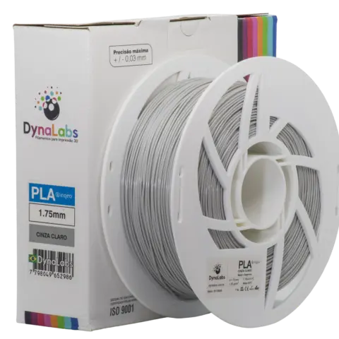 Filamento PLA Cinza Claro DynaLabs 1.75mm 1Kg