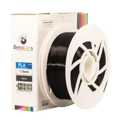 Filamento PLA 870 Preto DynaLabs 1.75mm 1Kg