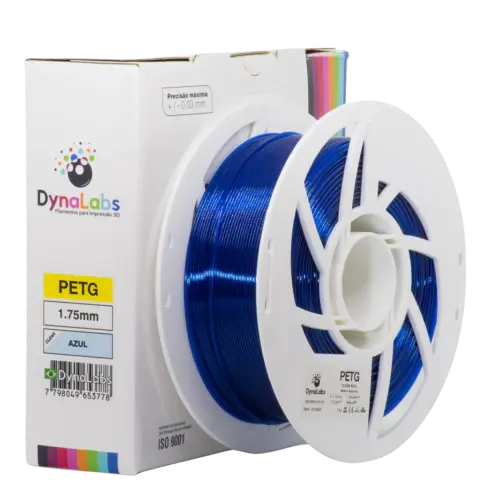 Filamento PETG Azul Clear DynaLabs 1.75mm 1Kg