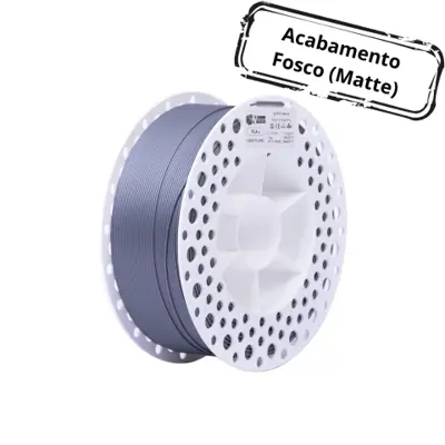 Filamento PLA+ Matte 3NMax 1.75mm 1Kg Cinza Prata