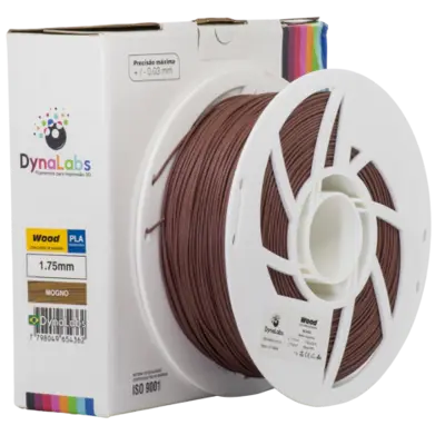 Filamento PLA WOOD Mogno DynaLabs 1.75mm 1Kg