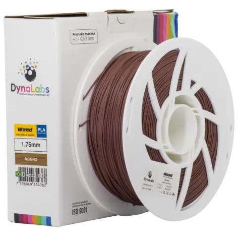 Filamento PLA WOOD Mogno DynaLabs 1.75mm 1Kg