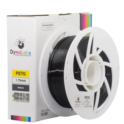 Filamento PETG Preto DynaLabs 1.75mm 1Kg