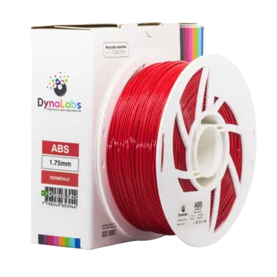 Filamento ABS Vermelho DynaLabs 1.75mm 1Kg