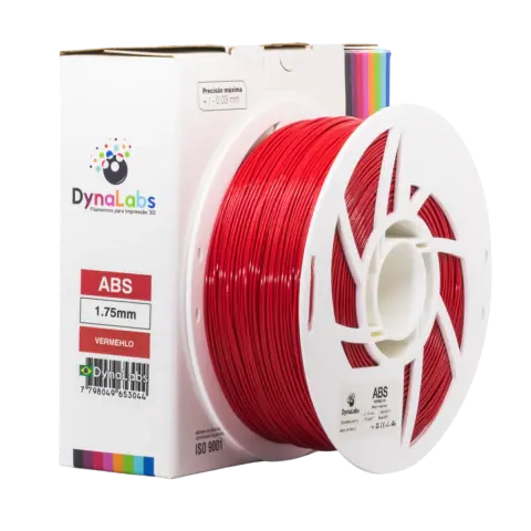 Filamento ABS Vermelho DynaLabs 1.75mm 1Kg