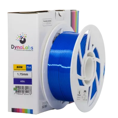 Filamento PLA SILK Azul DynaLabs 1.75mm 1Kg