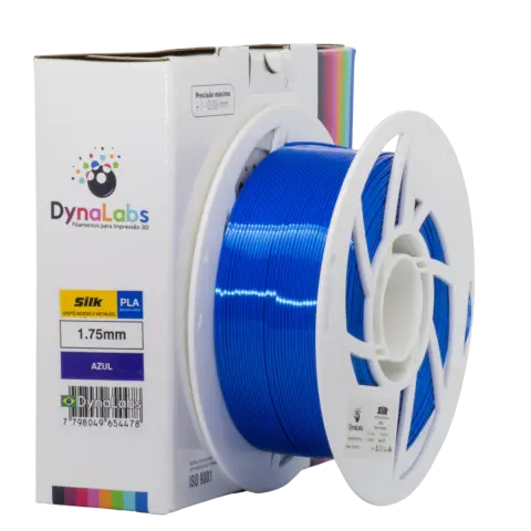 Filamento PLA SILK Azul DynaLabs 1.75mm 1Kg