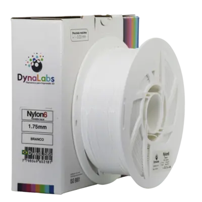 Filamento Nylon6 Branco DynaLabs 1.75mm 1Kg