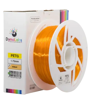Filamento PETG Âmbar Clear DynaLabs 1.75mm 1Kg