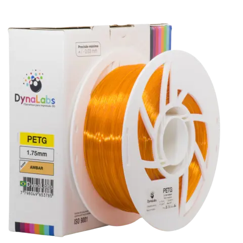 Filamento PETG Âmbar Clear DynaLabs 1.75mm 1Kg