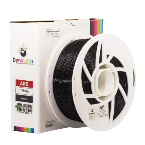 Filamento ABS Preto DynaLabs 1.75mm 1Kg