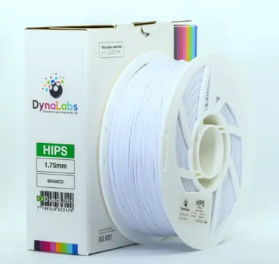 Filamento HIPS Branco DynaLabs 1.75mm 1Kg