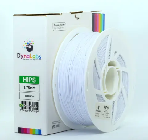 Filamento HIPS Branco DynaLabs 1.75mm 1Kg