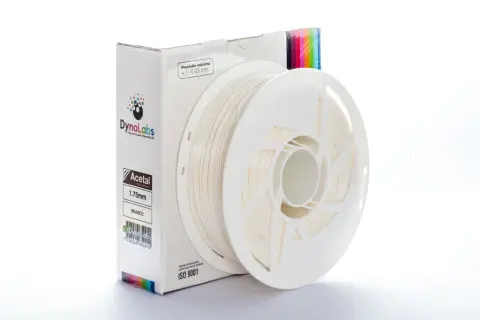 Filamento Acetal-POM Branco DynaLabs 1.75mm 1Kg