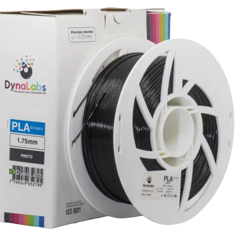 Filamento PLA Preto DynaLabs 1.75mm 1Kg