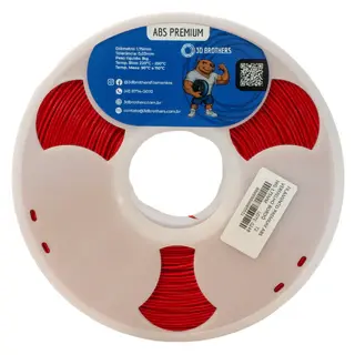FILAMENTO 3D ABS PREMIUM 1KG 1,75 MM - VERMELHO BORDÔ