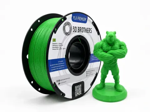 FILAMENTO 3D PLA PREMIUM 1,75 MM - VERDE FOLHA — 3D BROTHERS