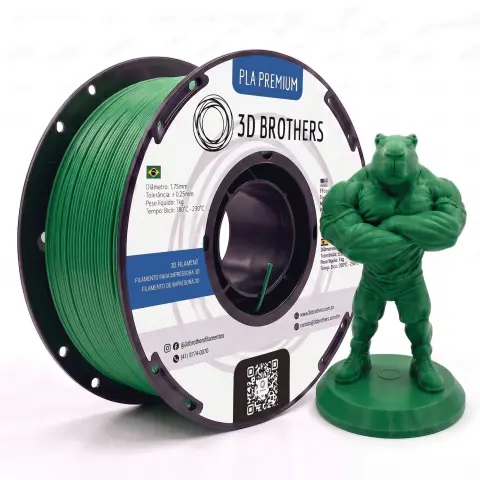 FILAMENTO 3D PLA PREMIUM 1KG 1,75 MM - VERDE SELVA — 3D BROTHERS