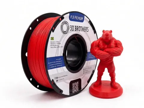 FILAMENTO 3D PLA PREMIUM - 1,75 MM - VERMELHO RUBY — 3D BROTHERS