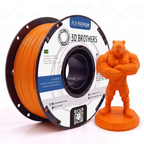 FILAMENTO 3D PLA PREMIUM 1,75 MM - LARANJA — 3D BROTHERS