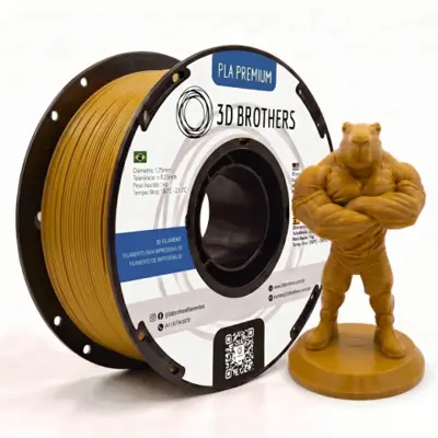 FILAMENTO 3D PLA PREMIUM 1,75 MM - DOURADO VELHO — 3D BROTHERS