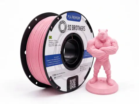 FILAMENTO 3D PLA PREMIUM 1KG 1,75 MM - ROSA CLARO — 3D BROTHERS