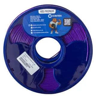 FILAMENTO 3D ABS PREMIUM 1KG - 1,75 MM - ROXO