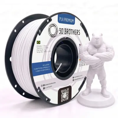 FILAMENTO 3D PLA PREMIUM - 1,75 MM - BRANCO DENTAL — 3D BROTHERS