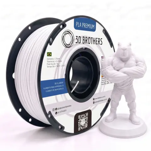 FILAMENTO 3D PLA PREMIUM - 1,75 MM - BRANCO DENTAL — 3D BROTHERS