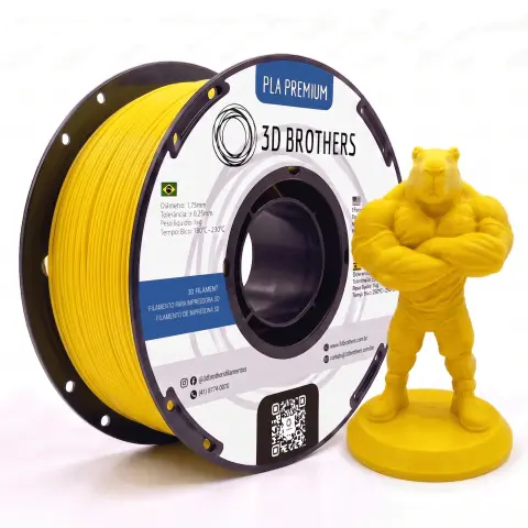FILAMENTO 3D PLA PREMIUM 1,75 MM - Amarelo — 3D BROTHERS