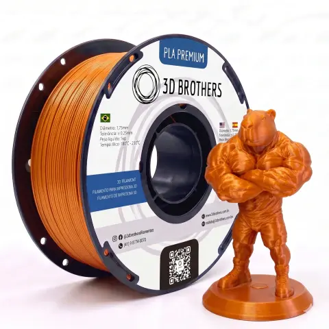 FILAMENTO 3D PLA PREMIUM 1KG 1,75 MM - BRONZE — 3D BROTHERS