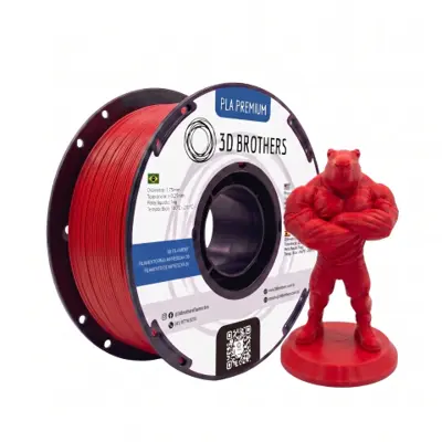 FILAMENTO 3D PLA PREMIUM 1KG 1,75 MM - VERMELHO BORDÔ