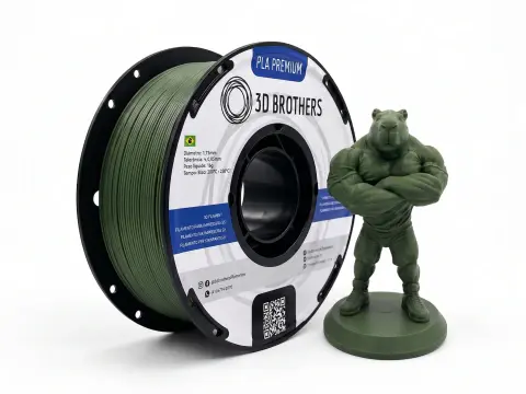 FILAMENTO 3D PLA PREMIUM - VERDE MILITAR — 3D BROTHERS